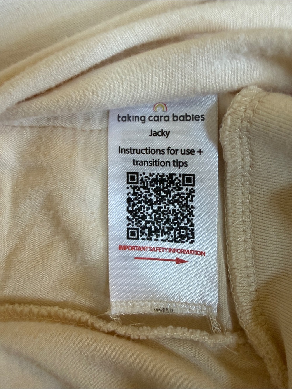The Jacky- Taking Cara Babies- Infant Swaddle Jacket in Tan - Picture 5 of 5